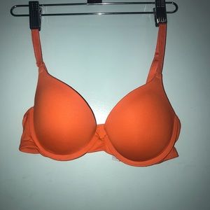 Solid orange bra
